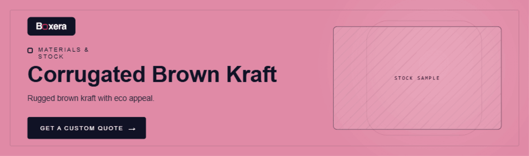Custom Corrugated Brown Kraft