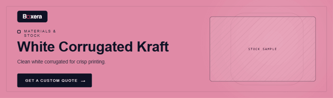 Custom White Corrugated Kraft