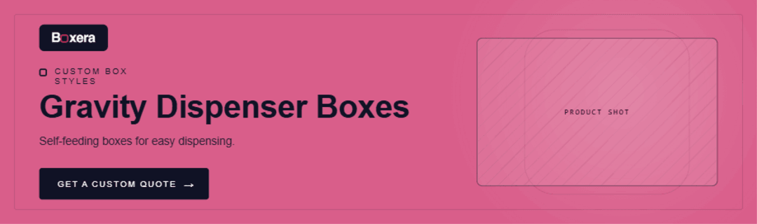 Custom Gravity Dispenser Boxes