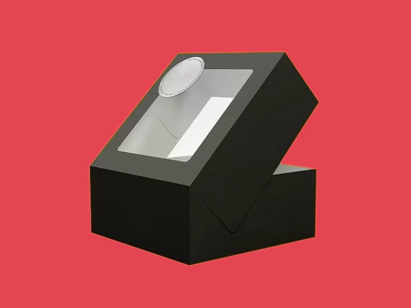 Custom Cake Box with PVC Window