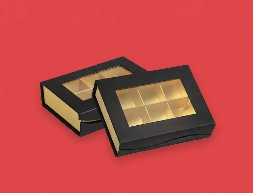 Black Bakery Boxes with Window