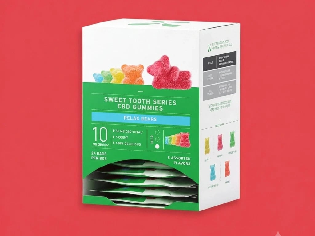 Custom CBD Gummies Dispenser Boxes