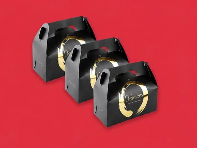 Custom Gold Foiled Gable Boxes