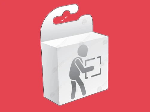 Custom Straight Tuck Hanging Box Template