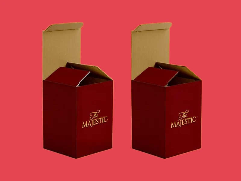 One Piece Color Tinted Kraft Tuck Top Gift Boxes