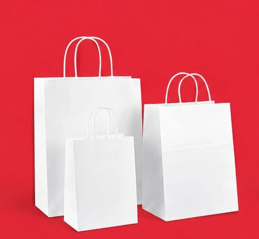 Custom White Kraft Bags