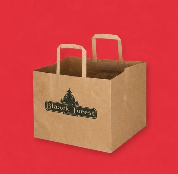 Custom Flat Handle Paper Bags