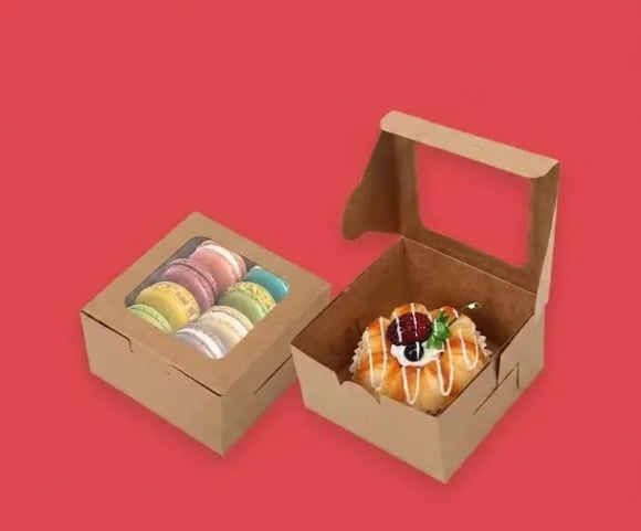 Brown Bakery Boxes with Window