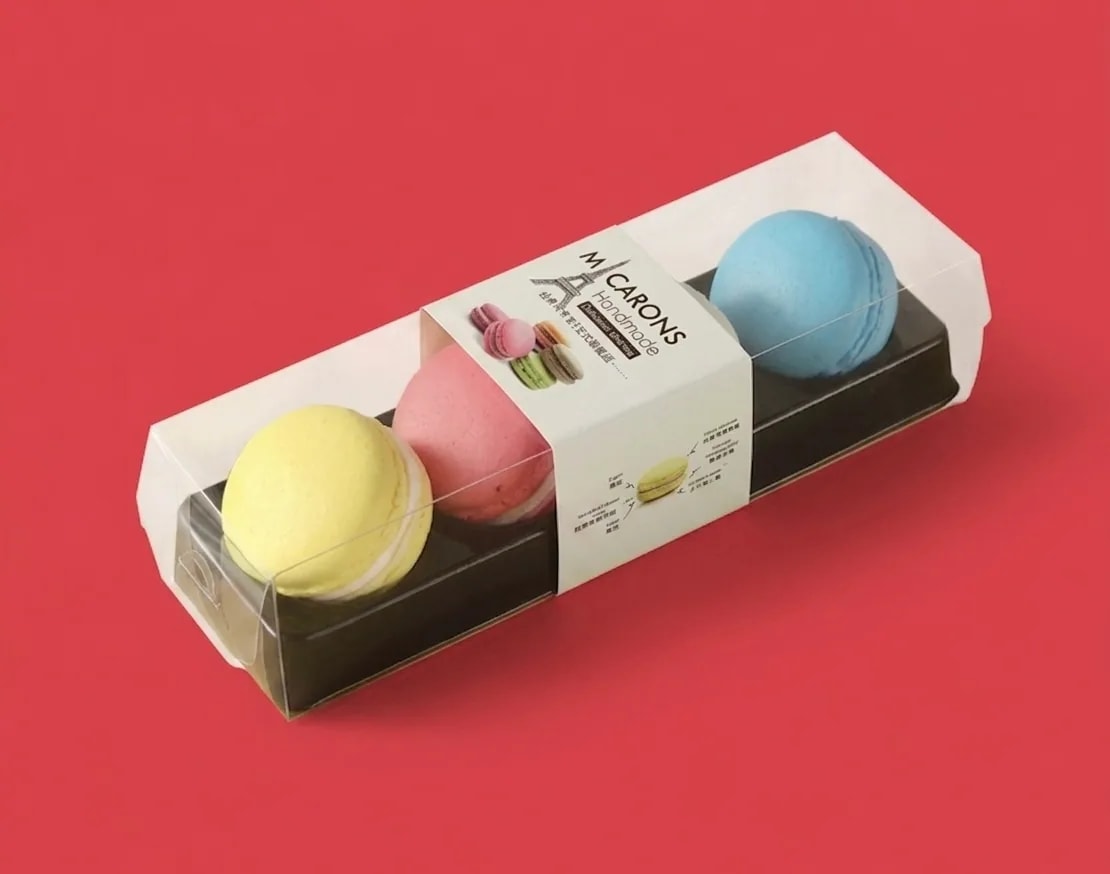 Macaron Box with Clear Lid