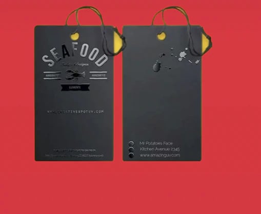 Custom Spot UV Printed Hang tags