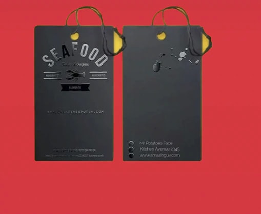 Custom Spot UV Printed Hang tags