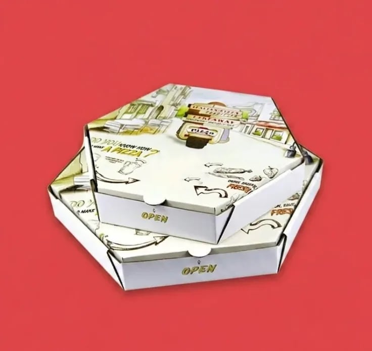 Custom Hexagonal Pizza Boxes